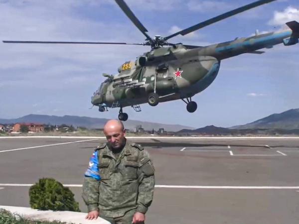 Ein russischer Mi-8-Hubschrauber im Einsatz.