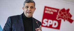Raed Saleh, Vorsitzender der SPD Berlin und Vorsitzender der SPD-Fraktion im Berliner Abgeordnetenhaus.
