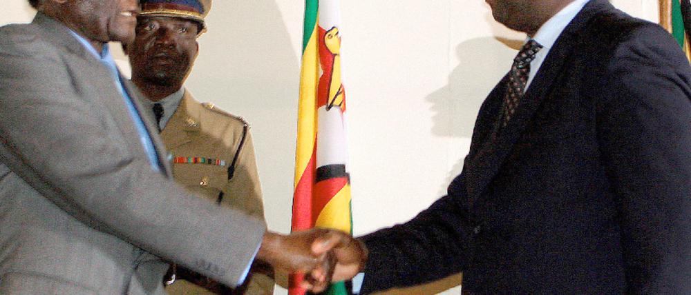 Mugaba und Tsvangirai