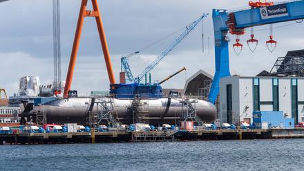 Das derzeit modernste auf der Werft bei TKMS gebaute konventionelle U-Boot ‘Dragon’