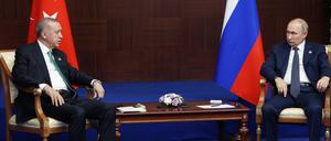 Recep Tayyip Erdogan und Wladimir Putin bei ein Meeting (Archivfoto)