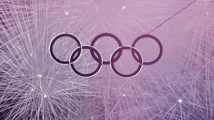 Die olympischen Ringe.