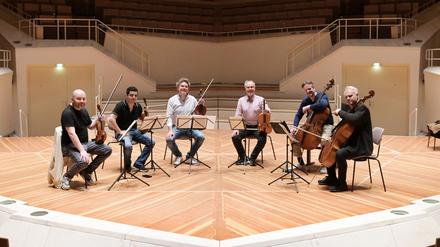Das Ensemble Spectrum Concerts beim Proben im Kammermusiksaal der Philharmonie. 