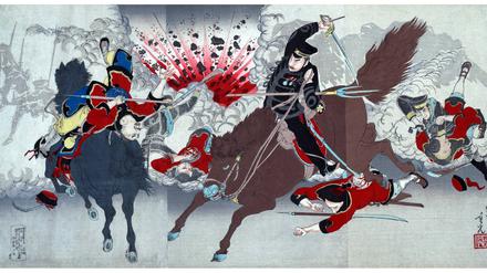 Zeitgenössische Darstellung der gewaltsamen Niederschlagung des Boxer-Kriegs durch die Acht-Mächte-Allianz.