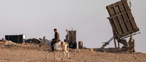Abschussrampe von Israels Verteidigungssystem „Iron Dome“ in der Negev-Wüste.
