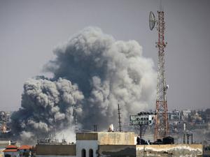 Rauch über Rafah.