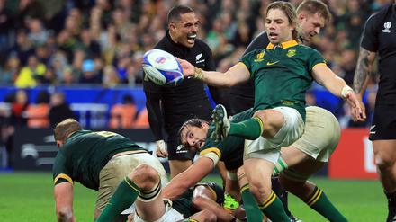Neuseeland (in Schwarz) und Südafrika sind die dominanten Rugby-Teams der letzten zwei Jahrzehnte.