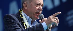 Erdoğan bei einer Wahlkampfveranstaltung in Ankara.