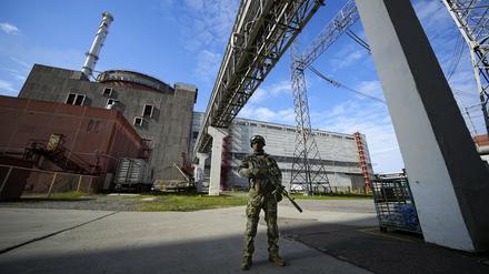 Das Kernkraftwerk Saporischschja in einem Gebiet unter russischer Militärkontrolle im Südosten der Ukraine.