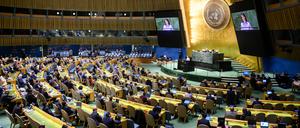 Rund um den Jahrestag des Beginns des russischen Überfalls auf die Ukraine treffen sich die UN-Vollversammlung und der UN-Sicherheitsrat zu Sondersitzungen im UN-Hauptquartier in New York. 