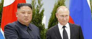 Kremlchef Wladimir Putin und Nordkoreas Diktator Kim Jong Un unterstützen sich bei der Aufrüstung. (Archivbild von 2019)