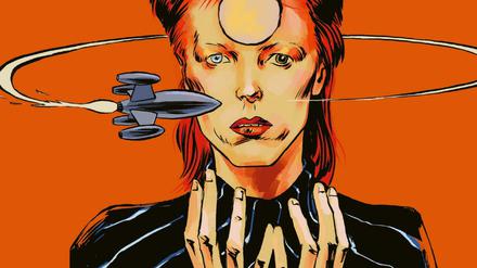 Davids Bowie als Ziggy Stardust, gezeichnet von Reinhard Kleist.