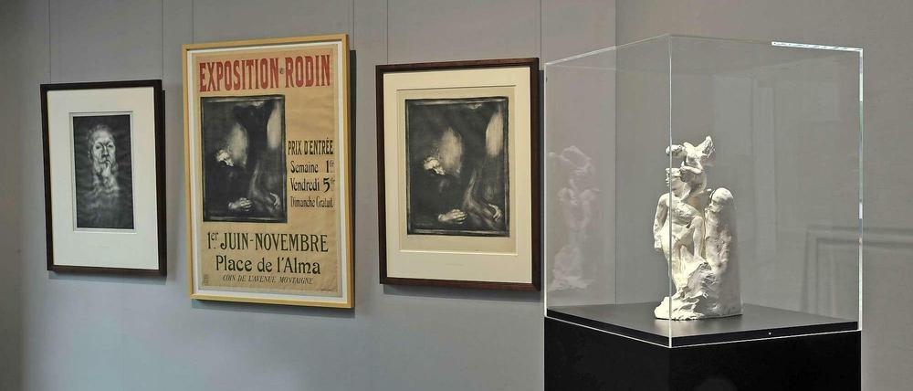 Blick in die Ausstellung „Rodin – Rilke – Hofmannsthal. Der Mensch und sein Genius“ in der Alten Nationalgalerie.