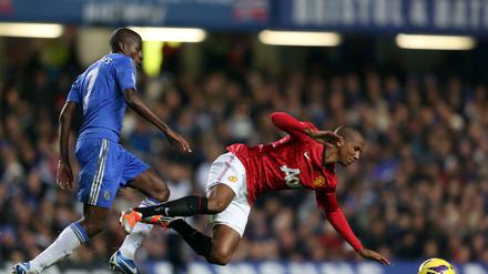 Beware of falling forwards: Ashley Young has garnered himself a reputation for diving. 