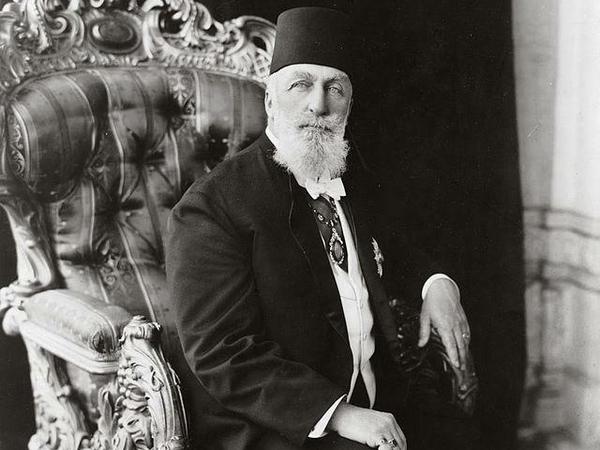 Portrait des letzten Kalifen Abdulmecid Khan II des Osmanischen Reiches (1923).