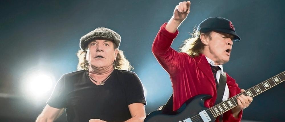 Brian Johnson und Angus Young von AC/DC.