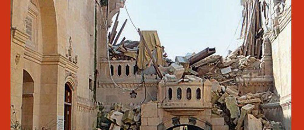 Das Haus der Islamischen Jurisprudenz in Aleppo heute. Das Syrian Heritage Archive Project in Berlin will in Zukunft nicht nur den bestand, sondern auch die Schäden an syrischen Kulturgütern dokumentieren. 