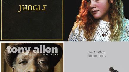 Die vier Kandidaten des Soundcheck Awards für das beste Album des Jahres 2014: Jungle mit "Jungle", Kate Tempest mit „Everybody Down“, Tony Allen mit „Film of Life“ und Damon Albarn mit „Everyday Robots“.