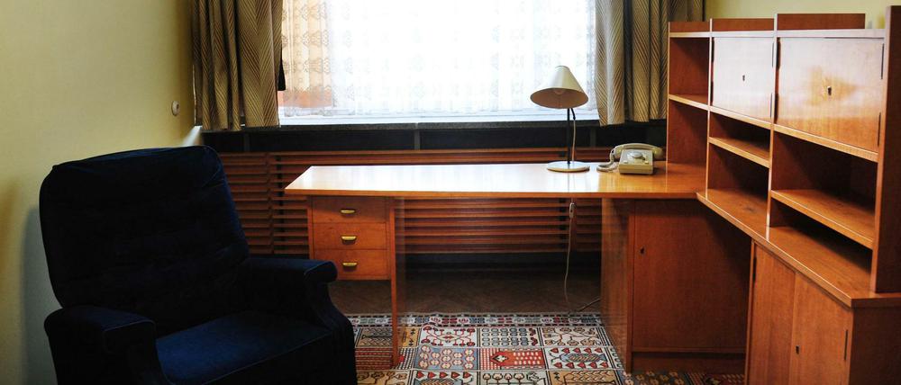 Erich Mielkes Privatbereich in seinem Büro in der Lichtenberger Ex-Stasizentrale.