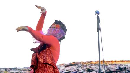 Björk bei ihrem einzigen Deutschland-Konzert in der ausverkauften Zitadelle Berlin