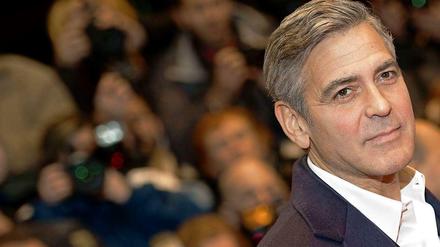 Bad in der Menge. George Clooney bei der Premiere von "Monuments Men".