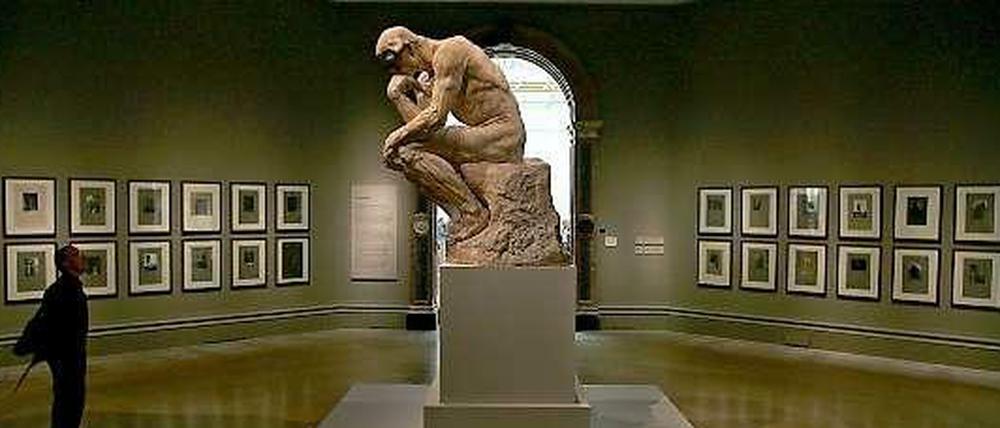 Auguste Rodins Skulptur „Der Denker“ – bei einer Retrospektive in der Londoner Royal Academy of Arts.