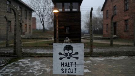 Blick auf das ehemalige Konzentrationslager Auschwitz 