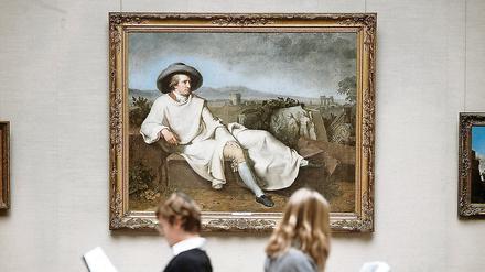 Darf in keiner Aphorismen-Sammlung fehlen: Goethe. Hier zu sehen im Frankfurter Städel-Museum, in Form des Gemäldes "Goethe in der Campagna" (1787) von Johann Heinrich Wilhelm Tischbein.