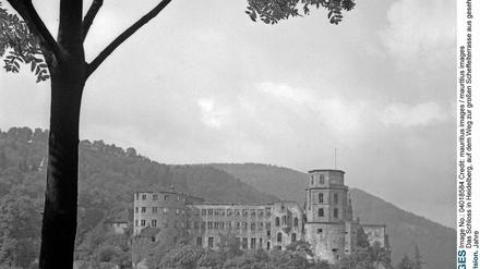 Heidelberger Schloss in den 30er Jahren.