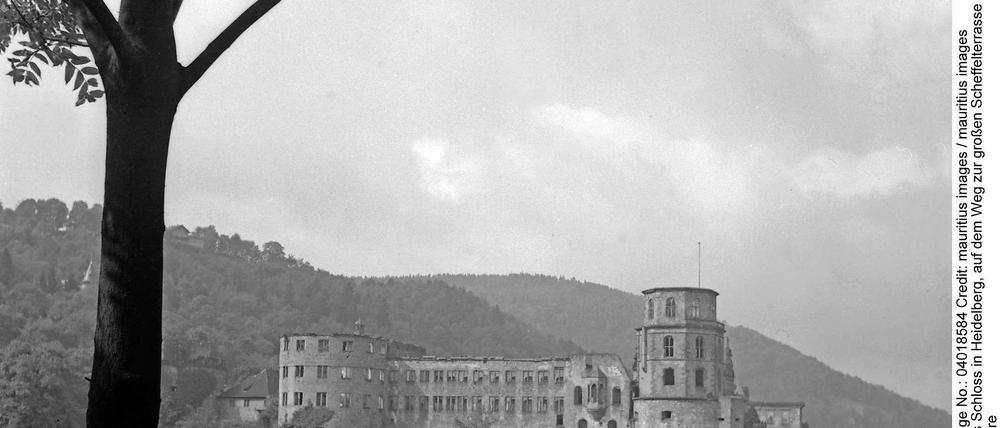 Heidelberger Schloss in den 30er Jahren.