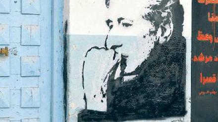 Das Gesicht der Rebellion. Porträt von Edward Said auf einer Hauswand in Tunesien.