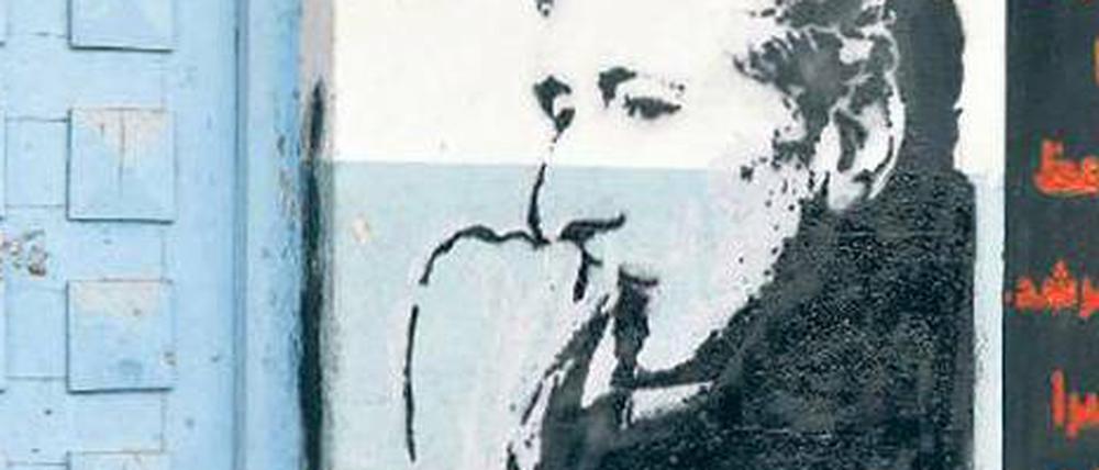 Das Gesicht der Rebellion. Porträt von Edward Said auf einer Hauswand in Tunesien.