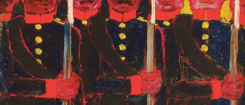 Arm dran, Hand ab. Das Militär, in der Bonner Ausstellung künstlerisch reflektiert I: Emil Noldes Gemälde „Soldaten“ von 1913. 