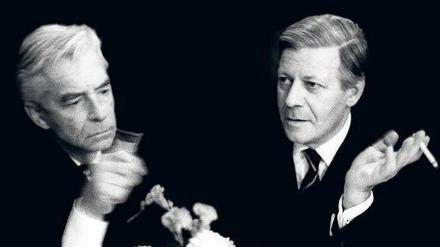 Herbert von Karajan und Helmut Schmidt.