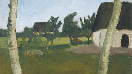 Derzeit noch ein Museumsfall. Paula Modersohn-Beckers Landschaftsansicht „Häuser, Birken und Mond“.