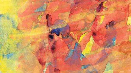 Alles fließt. „10. 4. 88“, ein Aquarell von Gerhard Richter, entstanden 1988 (Ausschnitt). 