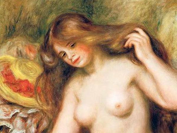 "Badende mit offenem, blonden Haar" (um 1903) von Auguste Renoir.