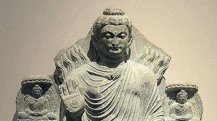 Stilmix. In die Buddha-Figur sind Einflüsse verschiedener Kulturen eingegangen.