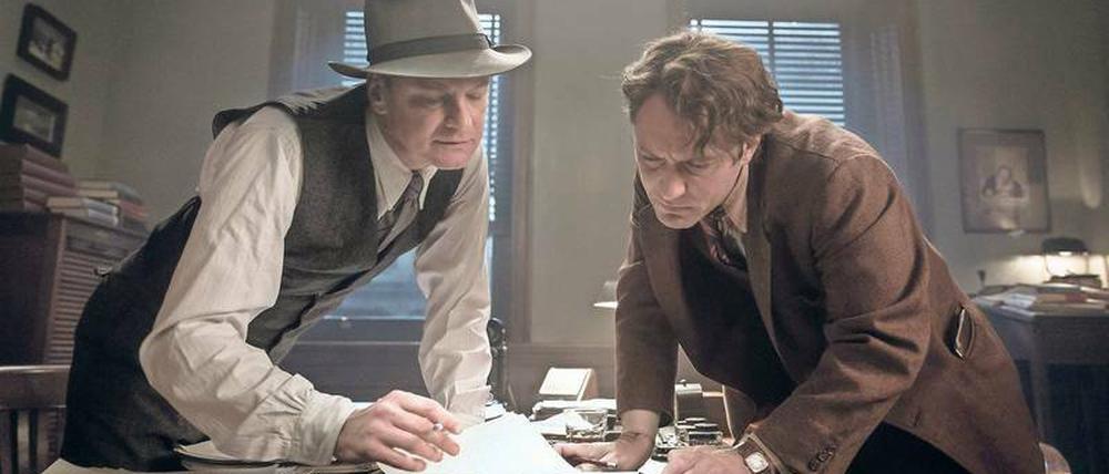 Feinschliff. Lektor Perkins (Colin Firth) und Autor Thomas Wolfe (Jude Law) in „Genius“. 