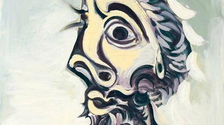 Picassos „Büste eines schreibenden Mannes", Öl auf Leinwand, 1971.