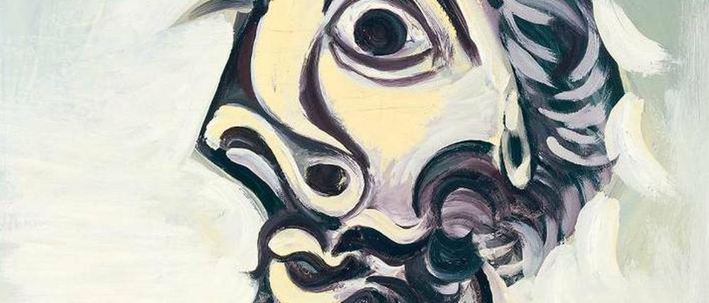 Picassos „Büste eines schreibenden Mannes", Öl auf Leinwand, 1971.