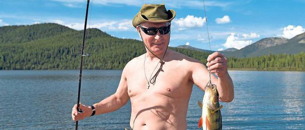 Toller Hecht. Wladimir Putin, größter Selbstdarsteller seines Landes, auf Urlaub in Süd-Sibirien. 