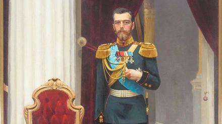 Wenn’s denn sein muss. Der führende Akademie-Maler Ilja Repin porträtierte 1895 Zar Nikolaus II. 