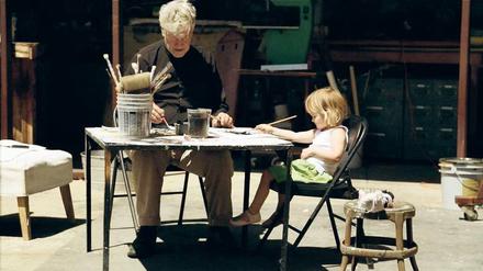 Malen mit Papa. David Lynch mit seiner Tochter Lula.
