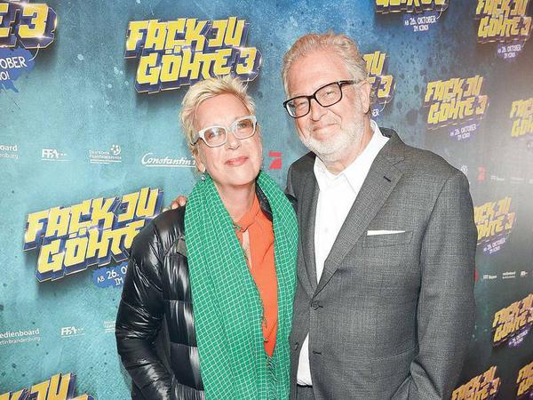 Von der Rolle. Martin Moszkowicz und die Regisseurin Doris Dörrie, seine Lebensgefährtin, im Oktober bei der Münchner Premiere von „Fack ju Göhte 3“.