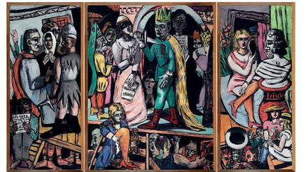 Max Beckmanns Triptychon „Schauspieler“ aus den Jahren 1941/42 befindet sich heute im Besitz der Harvard Art Museums. 