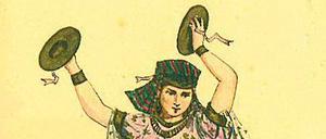 Ägyptische Schönheit. Für die „Aida“ 1872 in Mailand entstand dieser Kostümentwurf einer Priesterin. 