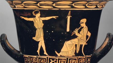 Sowohl Mädchen wie Jungen lernten im alten Griechenland Instrumente zu spielen.