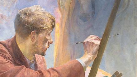Der Maler und die Muse. Selbstporträt von Jacek Malczewski (1898). 