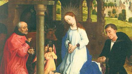 Geburt Christi. Middelburger Altar von Rogier van der Weyden, um 1450. 